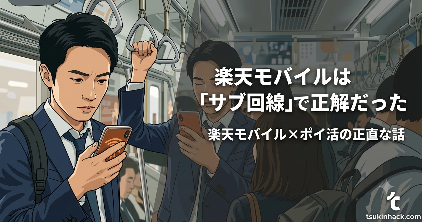 楽天モバイルはメイン回線にしなかった話｜満員電車のIT社員がサブ回線×ポイ活で始めた理由